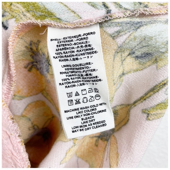 Free People Tegan Printed Floral Pleated Dress‎ Size 4 - Picture 11 of 12